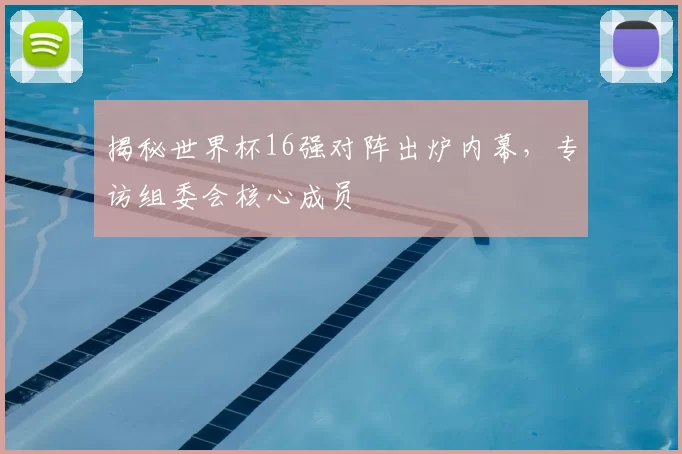 揭秘世界杯16强对阵出炉内幕,专访组委会核心成员